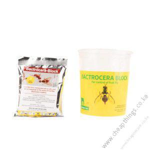 Bactrocera-Block (tin + attractant/hormone)