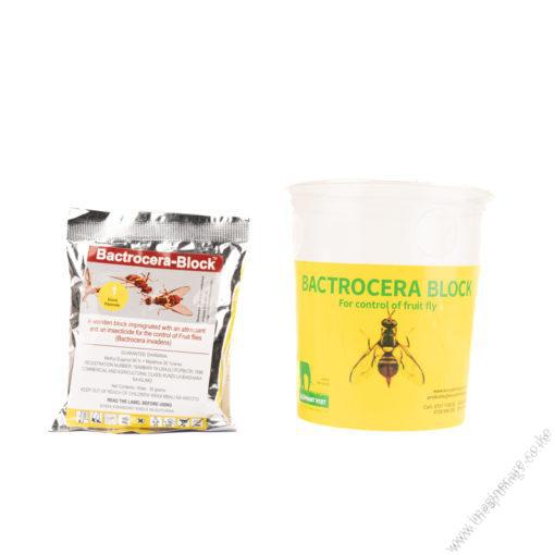 Bactrocera-Block (tin + attractant/hormone)