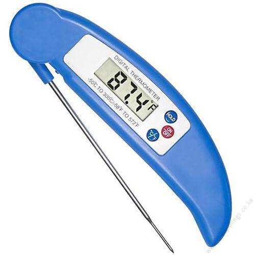Digital Thermometer Curved Blue