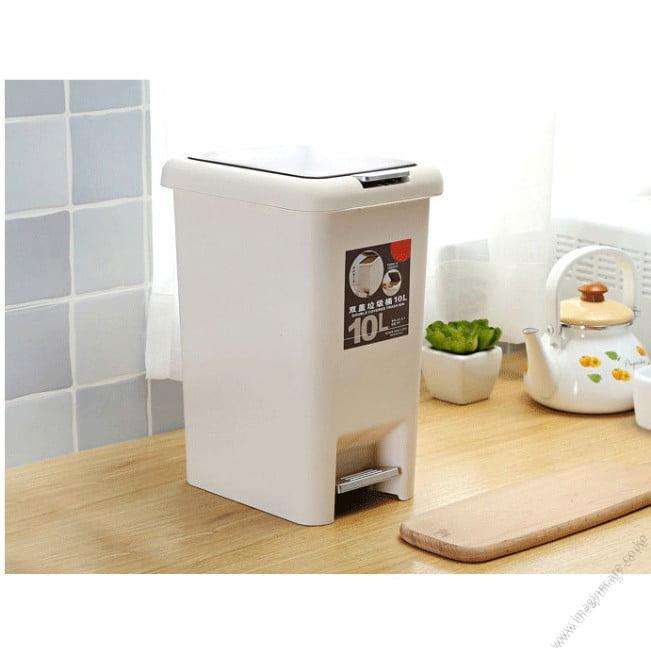 2 in 1 Pedal Push Dustbin (10ltrs)