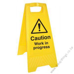 Work in Progress Caution Sign