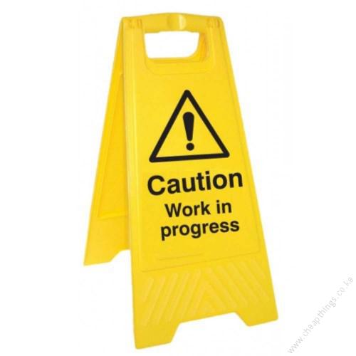Work in Progress Caution Sign