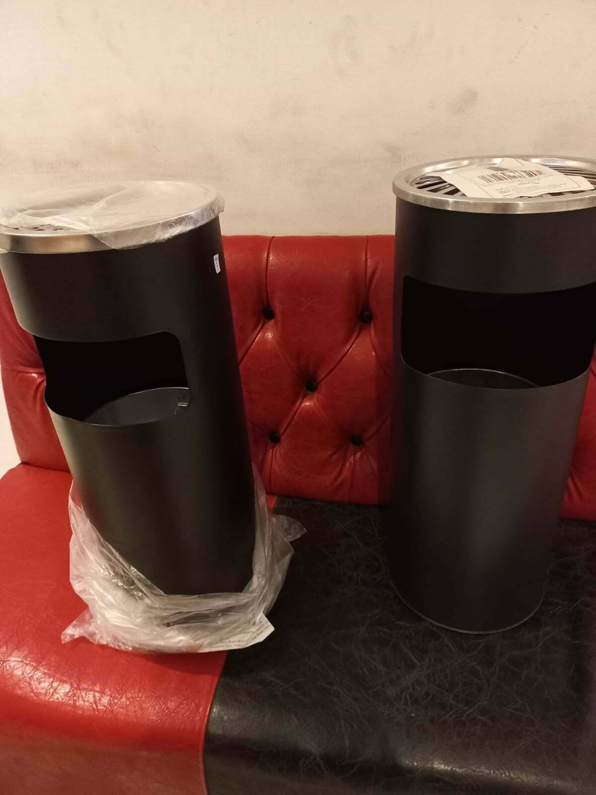 Round Standing Ashtray Carbon Steel - Image 5