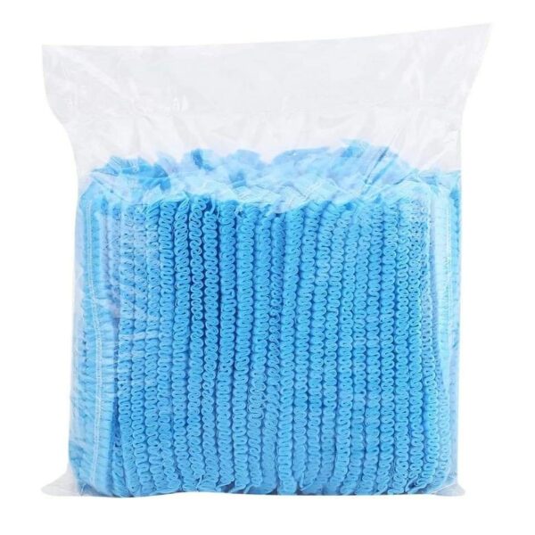 Blue Hair Nets (Headnets) - 100pcs - Image 2