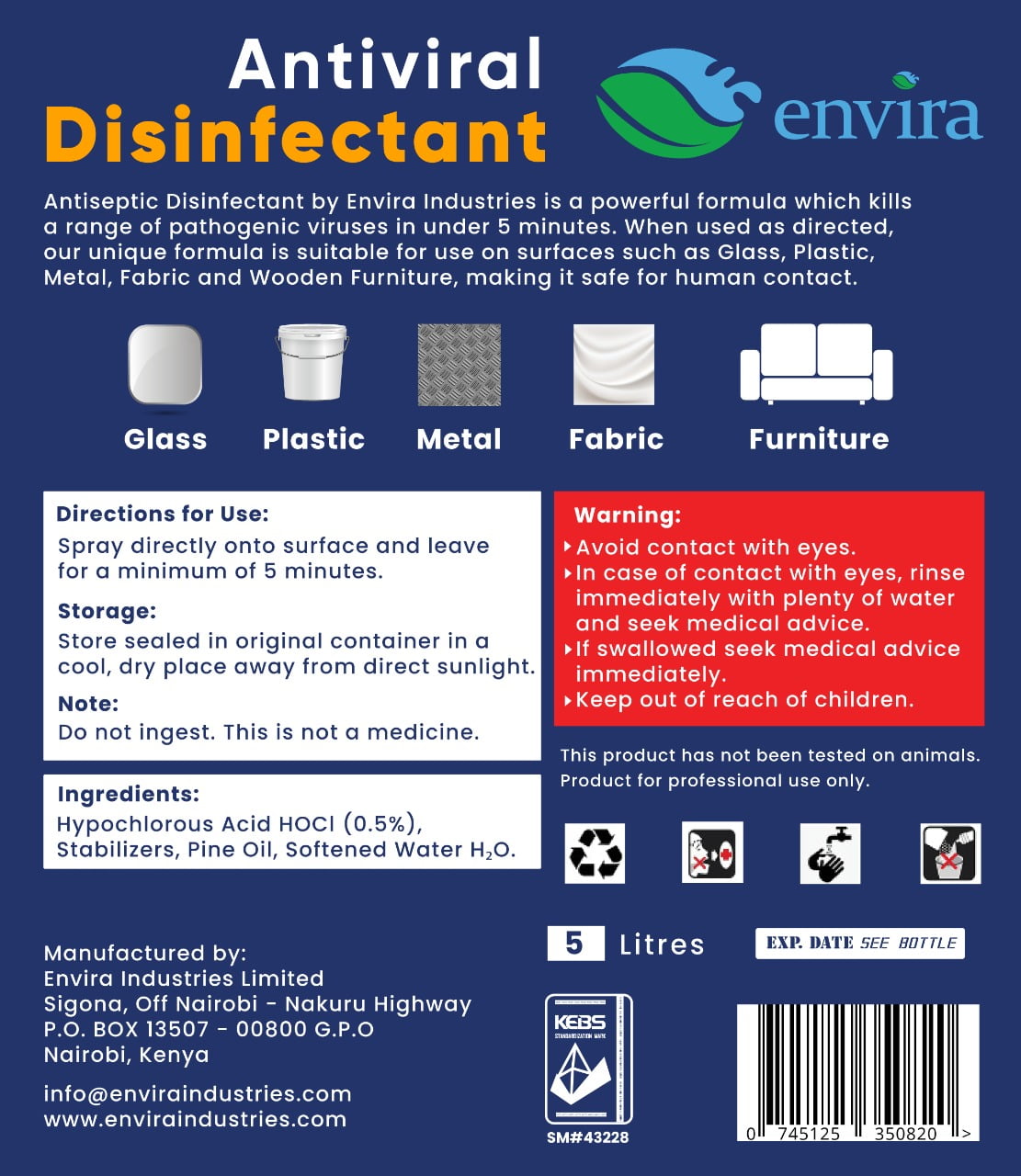 Antiseptic Disinfectant (5ltr) - Image 2