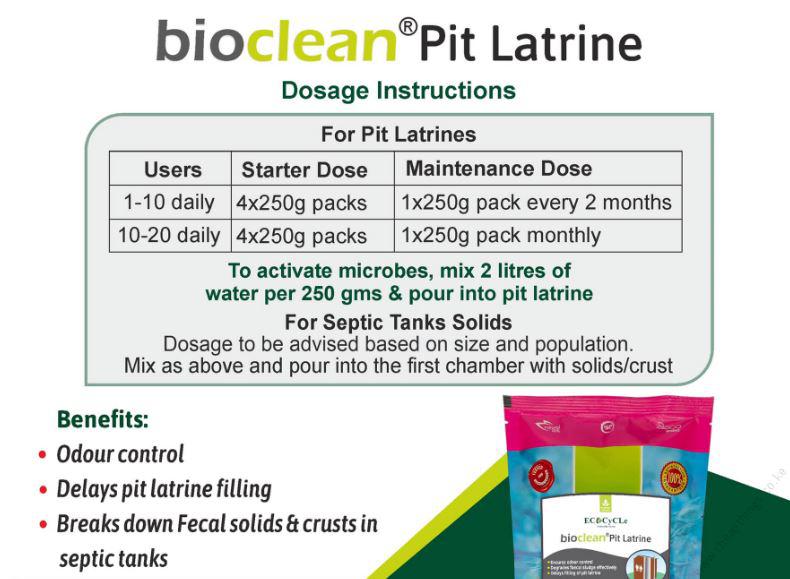 Bioclean Pit Latrine - 250g