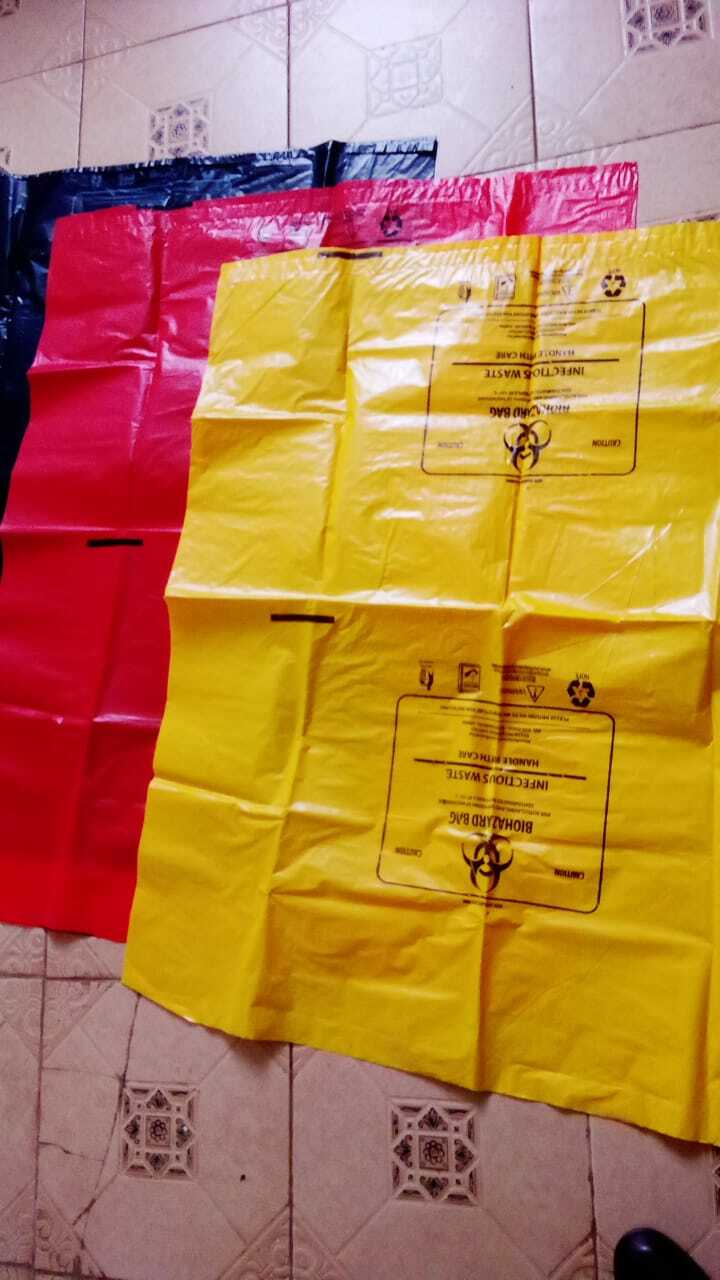 Bio Hazard Waste Disposal Bags 20x30inch Red 50pcs - Small