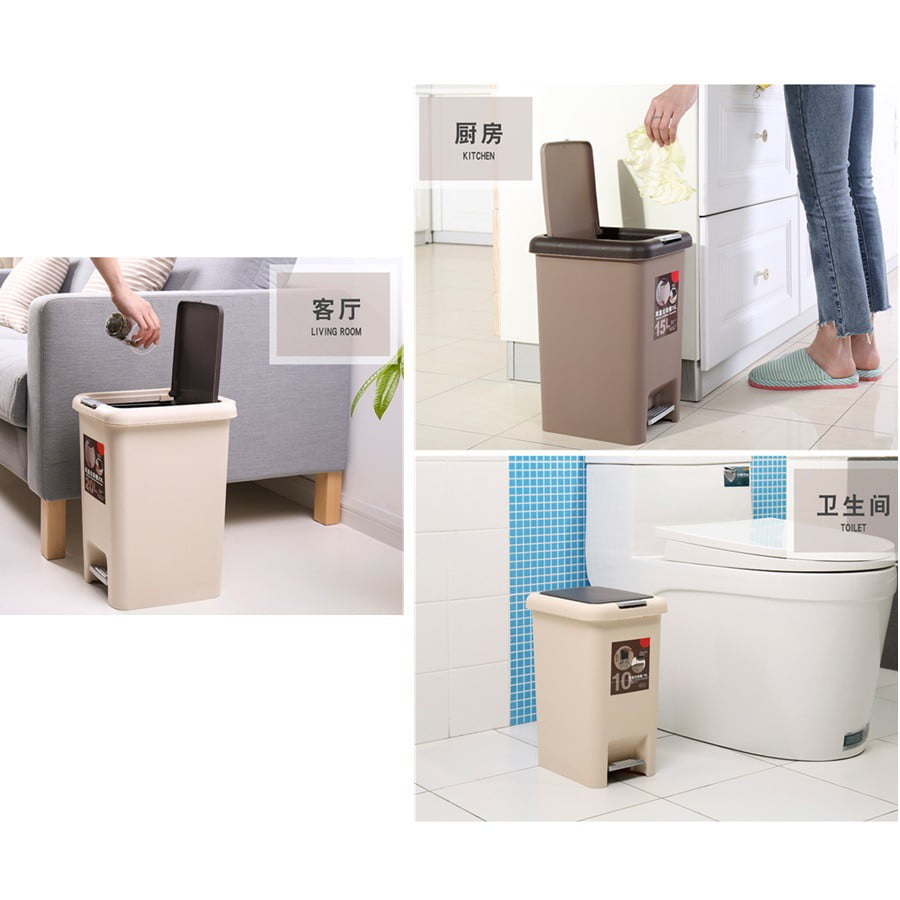 2 in 1 Pedal Push Dustbin (30ltrs)