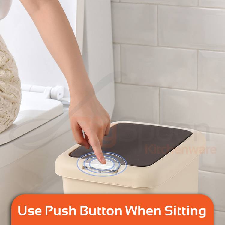 2 in 1 Pedal Push Dustbin (30ltrs)