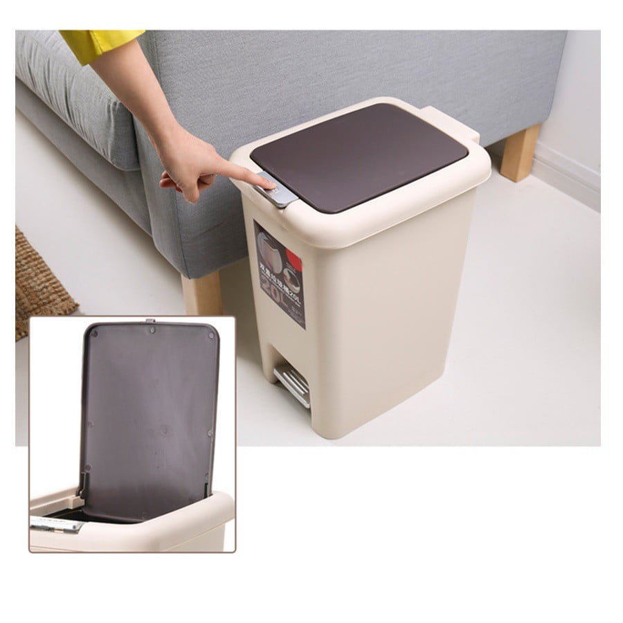 2 in 1 Pedal Push Dustbin (30ltrs)