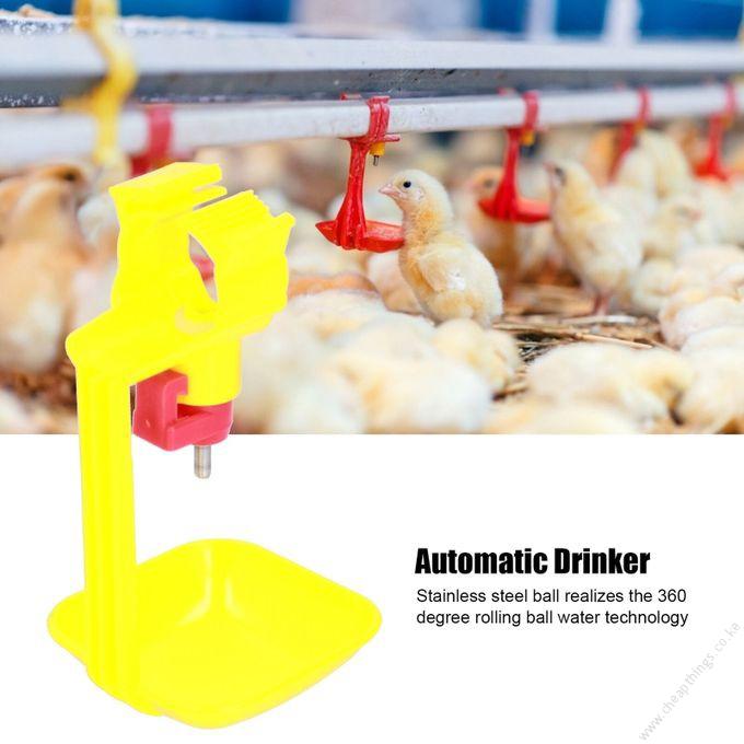 J-Lock Nipple Drinker with Drip Cup Yellow - Image 4