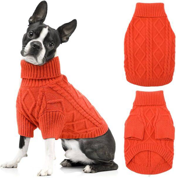 Turtle neck Stitched Dog Sweaters 1pc - Image 2