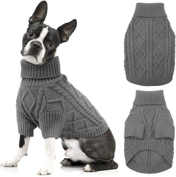 Turtle neck Stitched Dog Sweaters 1pc