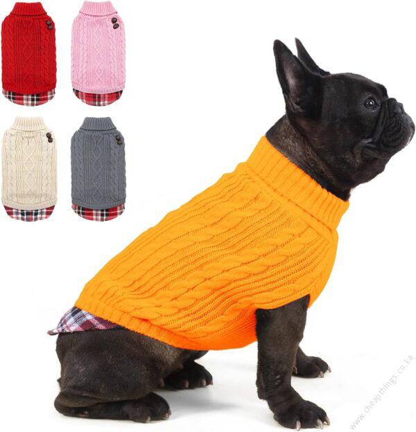 Turtle neck Stitched Dog Sweaters 1pc - Image 3