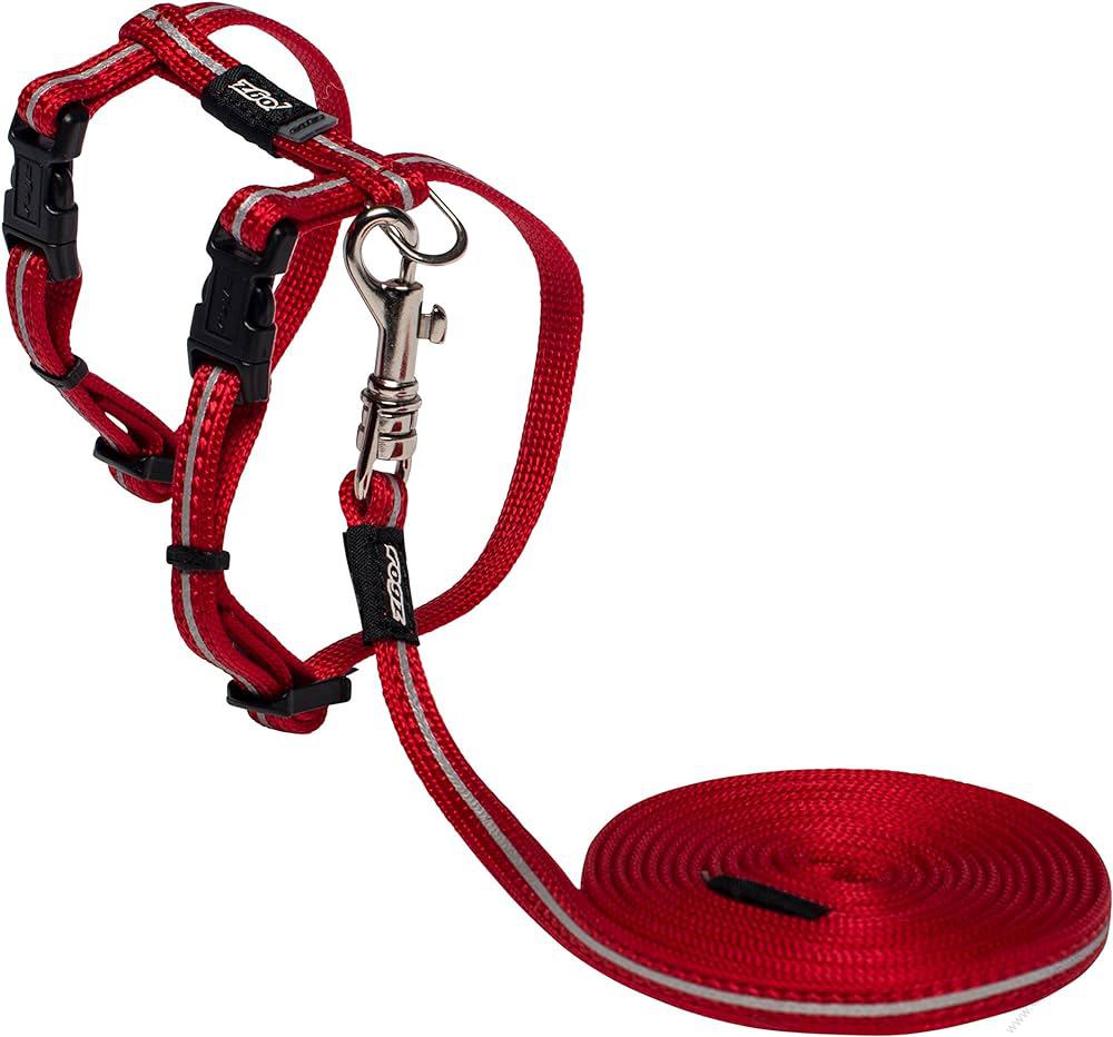 Rogz Reflective Cat Harness Red/Blue 1pc