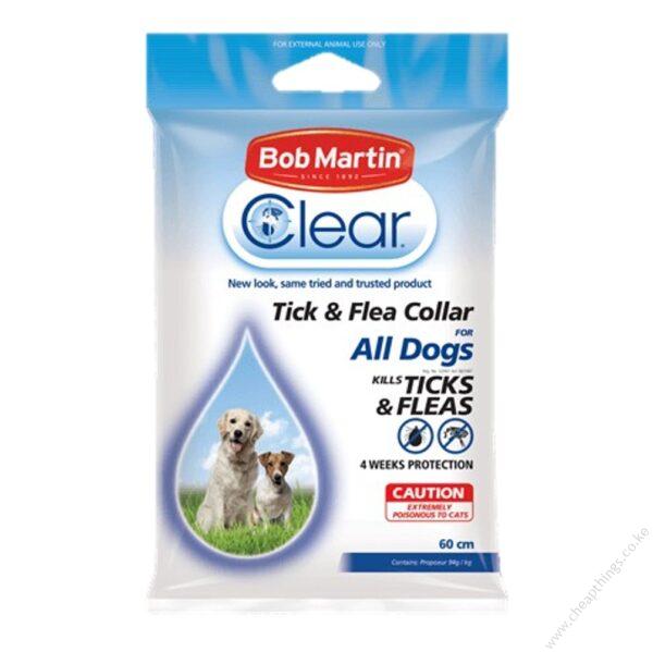 Bob Martin Clear Tick & Flea Collar for All Adult Dogs 1pc