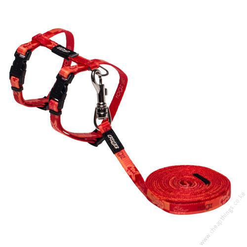 Rogz Reflective Cat Harness Red/Blue 1pc - Image 3
