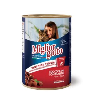 Migliorgatto Adult Cat Food Chucks With Beef 405gr