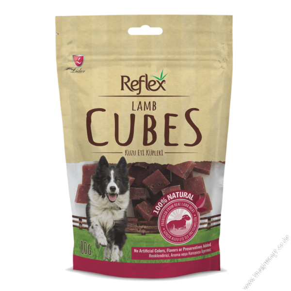 Reflex Dog Treats – 100% Natural Lamb Cubes 80g