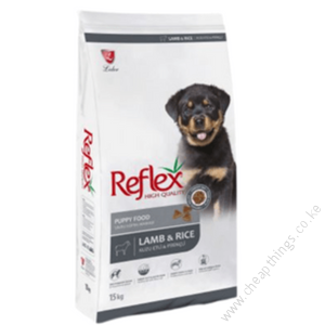 Reflex Premium Puppy Food – Lamb & Rice 15kg