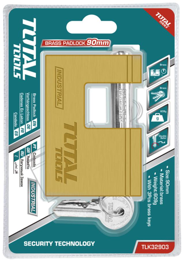 Heavy duty brass block padlock