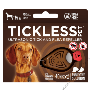 Tickless Pet, Chemical Free Ultrasonic Flea And Tick Repellent – Brown