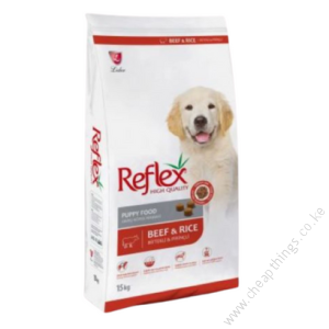 Reflex Premium Puppy Food – Beef & Rice 15kg