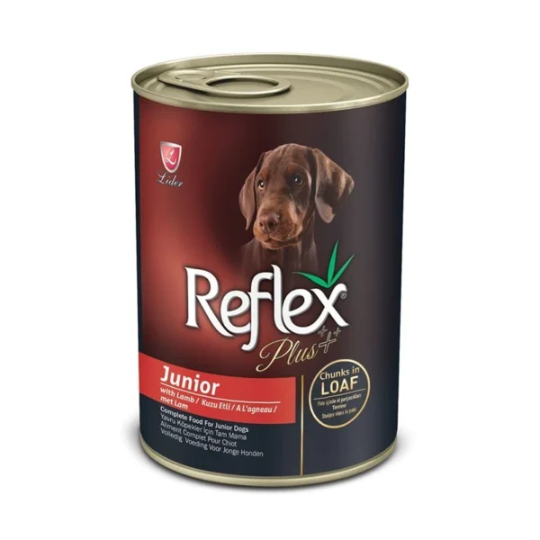 Reflex Plus Junior Dog Food Canned ? Lamb Chunks in Loaf Pate 0.4g - Image 2