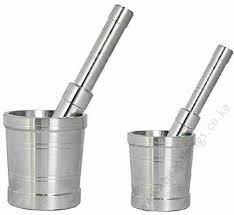 Stainless Steel Pestle and Mortar/ Khaldasta No.1