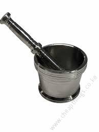 Stainless Steel Pestle and Mortar/ Khaldasta No.1