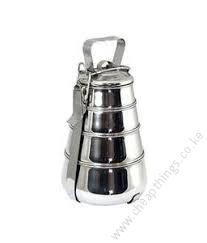 Stainless Steel Pyramid Tiffin Four Layered 1pc