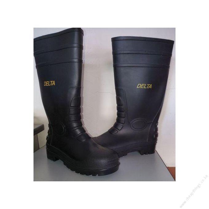 Delta Steel Toe Gumboots Black - 7