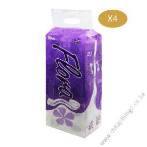 4 x Flora Toilet Rolls White 10's