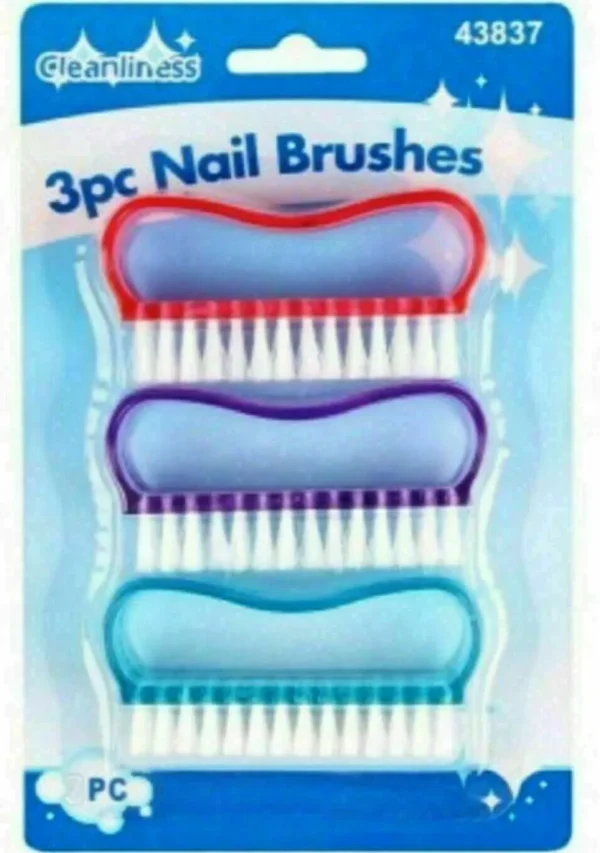 Nail Brush Set Pedicure Manicure Salon Brush (3pcs)