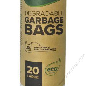 Degradable Garbage Bags 20 Large White 34L