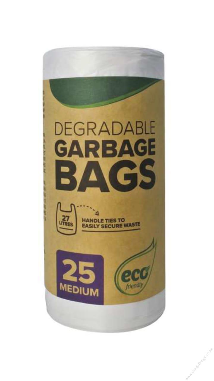 Degradable Garbage Bags 25 Medium White 27L.