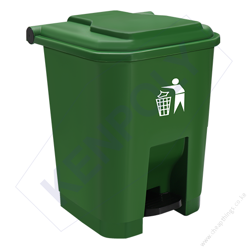 Pedal Garbage Bin Green 30L