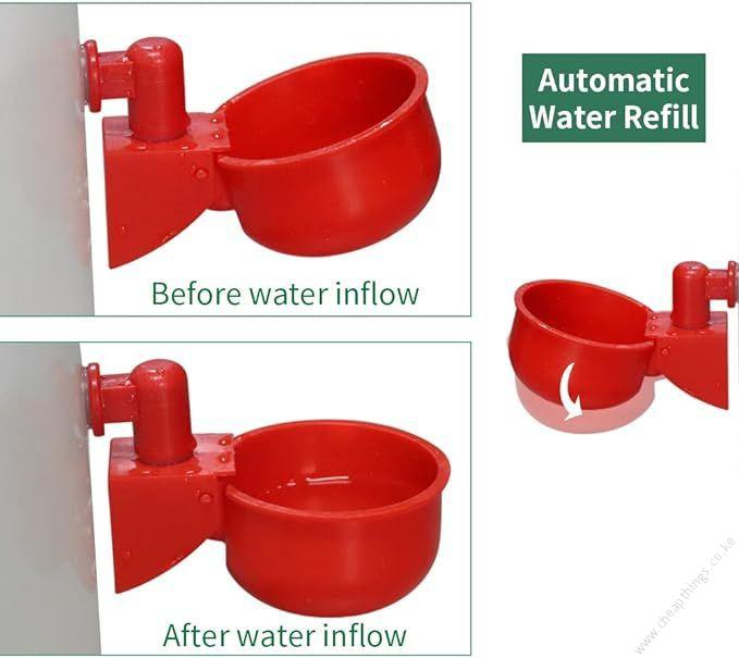 Automatic Poultry Drinker Cups for Hens, Ducks, Quails, Pigeons / Self-Refilling Water Dispenser / Bee Waterer, Bee Watering Station - Image 5