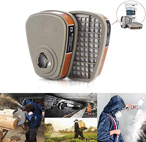 6001 Organic Vapor Cartridge with Activated Carbon Filters for 6100/6200/6800/7502/FF402 Gas Masks - 2pcs - Image 11