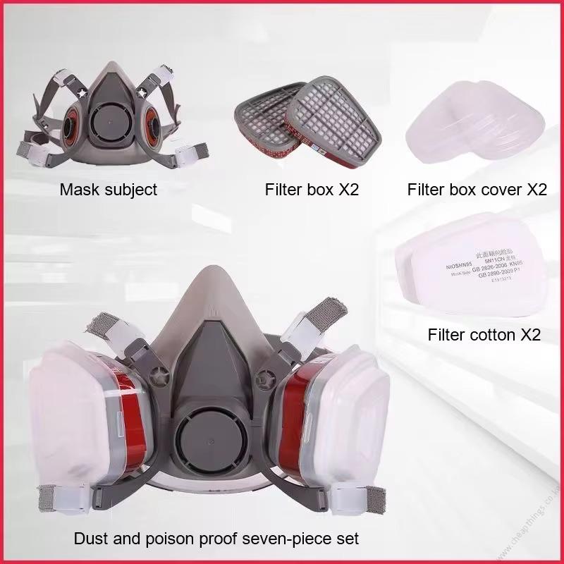 Half Face Gas Mask Respirator 6200 - Image 6